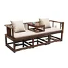 Nueva Cama Luohan de Madera Maciza Estilo Chino Sofá Silla Luohan para Sala de Estar Apartamento Pequeño Madera Wujin Estilo Zen Sofá Cama Guifei Doble Uso