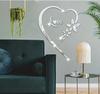 Adesivos de Parede Espelhados Dia dos Namorados Adesivos Decorativos para Shopping SM231 Acrílico Coração de Amor Adesivos de Parede Espelhados