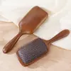 Pente com Bolsa de Ar e Pinos de Aço de Sândalo para Meninas, Pente de Massagem dos Meridianos do Couro Cabeludo, Pente de Madeira para Cabelo, Pente com Bolsa de Ar para Cabelo Liso
