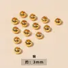 4mm Ouro 18K Pequenas Contas Redondas de Cobre com Furos Acessórios para Pulseira de Joias DIY Contas de Posicionamento Contas Soltas Atacado