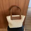 Bolso de Paja Nuevo para Mujer Otoño 2026, Bolso de Playa Tejido de Alto Nivel Estilo Vacaciones en la Costa, Bolso de Hombro de Gran Capacidad
