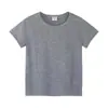 Camiseta Unissex de Manga Curta em Algodão Puro Cor Sólida Lisa Cruzada de Comércio Exterior Tamanho Grande Solta Feminina Camiseta de Verão