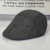 Outono e Inverno chapéu de lã homens de meia-idade e idosos chapéu quente para a frente Velho boné de pico de boina engrossada chapéu de algodão do homem velho