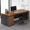 Escritorio de oficina, escritorio de jefe, escritorio individual, juego simple de escritorio y silla de oficina, estación de trabajo para empleados, escritorio de escritura, escritorio de computadora ejecutivo