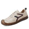 Verão 2026 Novo Estilo Sapato Casual de Couro Genuíno Masculino Fechado na Ponta Moda Outdoor Versátil Mocassins de Tamanho Grande para Homens