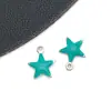 Pingente Estrela Pequena de Aço Inoxidável com Gotejamento de Óleo Pingente Brincos DIY Colar Acessórios de Joias Materiais Artesanais 7X8Mm
