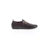 Versión de Piel de Vaca ~3cm Tacón Oculto Punta Redonda Mocasines Planos Británicos Perezosos para Mujer Zapatos Pequeños de Cuero para la Escuela