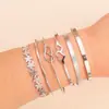 Pulsera y brazalete de lujo ligero de alta gama transfronterizos, accesorios de mano abiertos de moda para mezclar y combinar, accesorios apilables, pulseras y joyas de mano para mujer