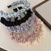 Faixa de Cabelo Plissada Pequena Fresca de Renda Doce com Dentes, Faixa de Cabelo Antiderrapante de Temperamento, Acessório de Cabeça Moderno e Versátil para Mulheres, Novo Estilo