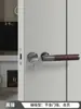 Bereo minimalista moderno moda luz luxo maçaneta de porta interna porta de abertura dupla preto doméstico silencioso trava magnética