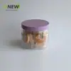 Frasco de Plástico Transparente Sellado Cuadrado de 650ml con Tapa de Cristal Frasco para Alimentos Frasco para Snacks Frasco para Galletas Cubo de Plástico