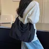 Bolsa de Mão Moda Estilo Coreano Feminina 2026 Nova Outono/Inverno Versátil para o Dia a Dia Bolsa Tote de Veludo Cotelê Bolsa Transversal Casual