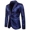 Traje de comercio exterior para hombre, estilo palacio, diseño de calle con estampado oscuro, chaqueta de traje entallada a juego con un botón.