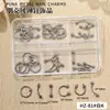 Set de 6 piezas transfronterizo de accesorios para decoración de uñas con remaches, tachuelas y anillos de metal estilo punk europeo y americano, decoraciones DIY para uñas