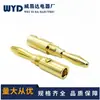 Plug Banana Banhado a Ouro 4mm Cobre Banhado a Ouro Cabeça Banana para Febre Cabo de Caixa Acústica Amplificador Plug de Áudio