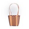 Fábrica em estoque Vertical Tecido Cesta de Vegetais Aberto Rebite Bolsa Crossbody Bolsa Feminina PVC Tecido Bolsa Feminina