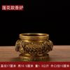 Ruiju Metal Latón Loto Quemador de Incienso Ornamento Carácter de Buda Quemador Ofrenda para el Hogar Quemador de Incienso de Sándalo Artesanía Budista