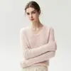 ¡Giro Vintage! Suéter de Cachemira Artístico Estilo Coreano Otoño/Invierno para Mujer, Cuello en V, Tejido de Trenza, Color Sólido, Jersey