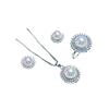 Aretes de Girasol Pequeño Redondo Perfecto a Todo Color Ak Perla Celestial Aretes de Nácar Blanco Australiano Aretes de Perla Al por Mayor