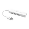 LAN USB + Hub USB Nic 2 en 1 expansión 3 interfaces USB red USB a RJ45 versión 2.0
