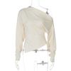 Roupas Femininas Europeias e Americanas Outono 2026 Nova Moda Simples de Um Ombro Elástica Slim Fit Fenda Manga Longa Camiseta Atacado