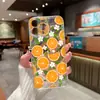 Artículo popular de comercio exterior: Funda de teléfono transparente de TPU, cítrica, floral, naranja, fresca y ligera, de verano, para todas las series de iPhone, al por mayor