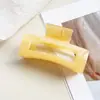 Nuevos pasadores de garra color gelatina para cabello grueso, accesorios para el cabello elegantes y exquisitos para recogidos en la parte posterior de la cabeza, pinzas de tiburón