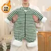 [Versión Extra Gruesa] Pijama de una pieza de invierno para niños y niñas, Saco de dormir de una pieza para bebé niña, Mitad de forro polar, Suave y mullido