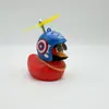 Enfeites de Carro de Pato Quebrando Pato de Natal Andando de Bicicleta Elétrica Decorações de Bicicleta Pato Vermelho Pequeno Interior Pato Amarelo Pequeno