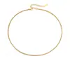 Chihang joyería cadena de cuello de acero de titanio transfronteriza cadena de caja collar chapado en oro cadena de clavícula collar simple de acero inoxidable