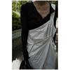Qianshe Primavera e Verão Novo Estilo Japonês Outdoor Casual Silhueta Irregular Suspensório Calças Casuais Leves Respiráveis para Mulheres