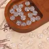 10x 10mm imitación vidrio jade hielo transparente trébol de cuatro hojas flores cuentas sueltas con cuentas vintage hecho a mano DIY pasador accesorios para collar