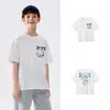 Balabala Ropa Infantil Camiseta de Manga Corta para Niños Niños 2026 Nuevo Verano Talla Mediana y Grande Niños Absorbe la Humedad Secado Rápido Algodón Puro Top