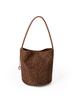 Estilo coreano Ins Estilo Leopardo Estampa Nicho Design Bolsa Balde Portátil 2024 Outono e Inverno Nova Grande Capacidade Bolsa de Ombro Tote