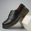 Zapatos de Trabajo de Caña Baja Talla Grande Transfronterizos para Mujer Piel de Vaca Estilo Británico Botines Talla Grande Punta Redonda Zapatos de Trabajo Casuales para Hombres y Mujeres Pareja