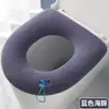 Cojín de felpa para asiento de inodoro con asa Cubierta de asiento de inodoro cálida engrosada ampliada universal para el hogar