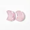 Hanyuyuan Cuentas de Vidrio Luna Lámina de Plata Agujero Recto DIY Hecho a Mano Pendientes de Perlas Vintage Clavos Material Hecho a Mano Accesorios