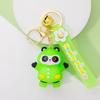 Colgante de Panda de Goma Blanda Creativo Juguete de Muñeca Linda Decoración para Bolso de Estudiante Regalo Llavero de Panda Venta al por Mayor