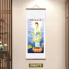 Pintura colgante de Son Guanyin Vista de Gran Misericordia del Mar de China Meridional Retrato de Guanyin en rollo Pintura Buscando Hijo para Ayudar Bebé Embarazado Pintura Decorativa