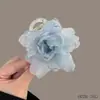 Pinza para el Cabello de Chifón con Flores de Hada Súper Tamaño Mediano Pinza de Tiburón Suave Pinza para el Cabello en la Parte Posterior de la Cabeza Pinza para el Cabello para Fotos Atmosféricas