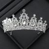 Super Flash Padrão Completo de Diamantes Folhas Gota d'Água Aro de Cabelo Estilo Princesa de Luxo Leve Europeu e Americano Coroa Moda Elegante Elegante Acessórios de Cabelo para Mulheres