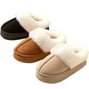 MT-6521 Pantuflas Cálidas de Algodón para el Hogar Suaves Cómodas de Invierno para Interiores Antideslizantes Pantuflas de Felpa