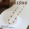 Moda Transfronteriza Europea y Americana Simple Versátil Circón Corazón Piedra Natural Collar de Cuentas Lujo Ligero Nicho Cadena para Clavícula en Capas
