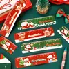 Regla Magnética Plegable de Dibujos Animados de Navidad Marcapáginas Magnético Suave Regla Regalo Papá Noel Regla Recta Pequeño Regalo de Navidad