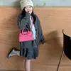 Bolsas Infantis, Novo Estilo, Bolsa Transversal Estilosa para Meninas, Bolsa Quadrada Pequena de Alta Qualidade com Tampa Flip-Top, Bolsa Kelly Portátil da Moda