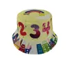 Comércio exterior chapéu de pescador infantil estampa de desenho animado chapéu balde para bebê feminino novo de verão chapéu de sol para meninos atacado T491