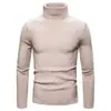 Exportação Transfronteiriça Outono e Inverno Europeu e Americano Masculino Listras Verticais Gola Alta Tricô Masculino Pulôver Tricô Camisas de Base