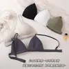 Item Popular de Exportação Transfronteiriça do Sudeste Asiático: Sutiã Triângulo Estilo Francês para Mulheres, Sem Aro, Bojo Fixo, Alças Finas, Lindo Sutiã nas Costas