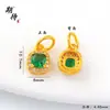Loja de Ouro Mesmo Estilo Areia Dourada Acessórios DIY Incrustado com Zircônia Trevo de Quatro Folhas Pingente Pulseira Colar Pingente Acessórios de Joias para Mulheres