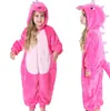 Outono e Inverno Gato da Meia-Noite Crianças Gato Roxo Diana Animal de Desenho Animado Pijama de Flanela Roupas de Casa Masculinas e Femininas